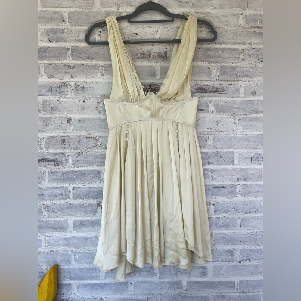 Elegant Cream Halter Dress